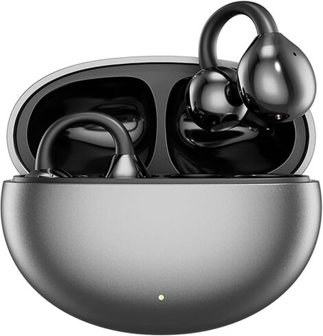 مقطع على سماعات الأذن مفتوحة الأذن اللاسلكية Bluetooth 5.4 سماعات الرأس ، والمسرحيات 50H ، والرياضة على براعم الأذن ، ومريحة للآذان الصغيرة والنظارات مرتديها ، والتمارين السفلية/iOS (أسود) in Kuwait