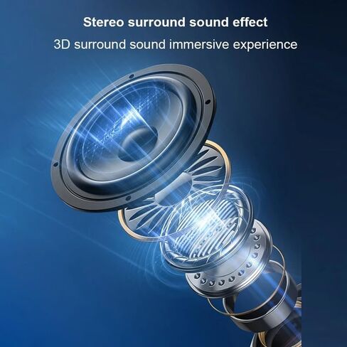 Speaker Colorful Lights Computer Game Audio Gaming Video Game TV Audio Player with Charging Port(D) in Kuwait