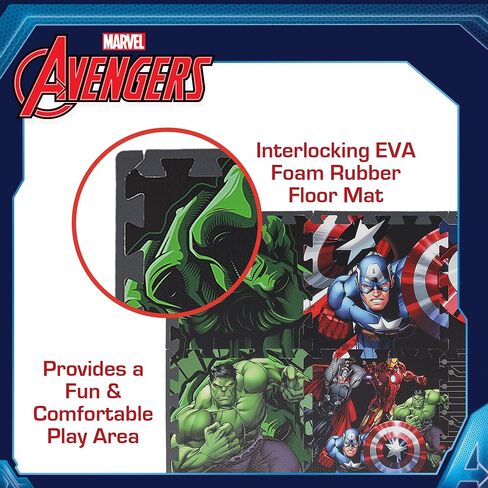 سجادة إسفنجية Marvel Spider-Man EVA، بلاط أرضيات من إسفنج EVA متشابك ومضاعف، متعدد، 91.44 × 91.44 سم in Saudi Arabia