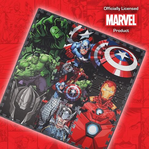 سجادة إسفنجية Marvel Spider-Man EVA، بلاط أرضيات من إسفنج EVA متشابك ومضاعف، متعدد، 91.44 × 91.44 سم in Saudi Arabia