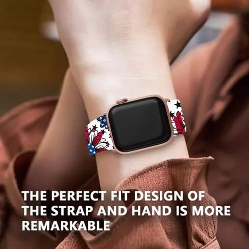 Watch Band Compatible with Apple Watch 38mm 40mm 41mm 42mm 44mm 45mm 49mm for Women Men Sport Silicone Wristbands Strap for IWatch Series 9 8 7 6 5 4 3 2 1 in Saudi Arabia