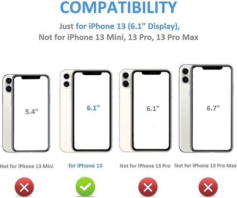 ONETOP Compatible with Magsafe for iPhone 13 Wallet Case with Card Holder, PU Leather Kickstand RFID Blocking Case, Double Magnetic Clasp and Durable Shockproof Cover 6.1 Inch (Brown) in Kuwait