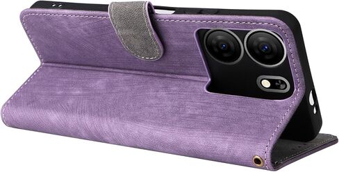 for Tracfone BLU View 5 Wallet Phone Case with Screen Protector [RFID Blocking] Leather Flip Card Holder Kickstand Wristlet Women Men Cell Phone Case for BLU View5 B160V Blue View 5 Purple in Kuwait