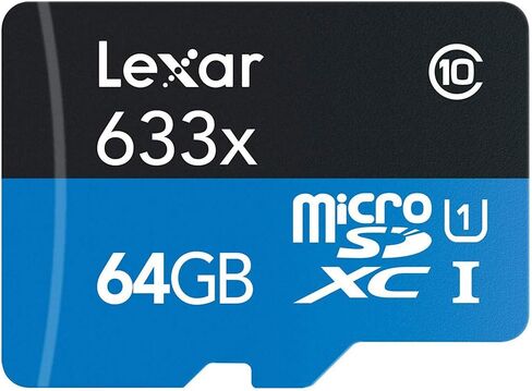 LEXAR عالية الأداء 633x 64GB MicroSDHC UHS-I بطاقة الذاكرة مع محول SD LSDMI64GBBNL633A حزمة ث/ديكو ترس إكسسوارات كيت SD قارئ وأغطية شاشة LCD + قماش الألياف الدقيقة والمزيد in Saudi Arabia