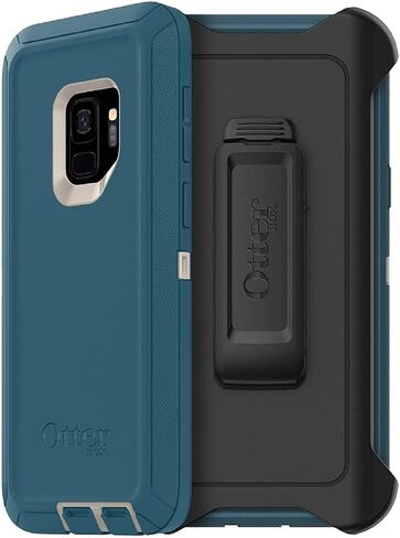 OtterBox Defender Series Case for Galaxy S9 (Only) - Holster Clip Included - Non-Retail Packaging - Big Sur (Pale Beige/Corsair) in Saudi Arabia