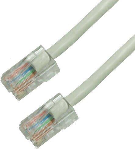 Grandmax 10 Pack - CAT6 2 Foot UTP Ethernet Network Patch Cable, Multiple Colors and Sizes, Snagless/No Boot/White in Kuwait
