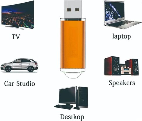 Customized Personalized USB Flash Drive Orange Commercial Promotional Gift Customized Quality USB Flash Drive with Personalized Logo (2GB*10PACK) in Kuwait