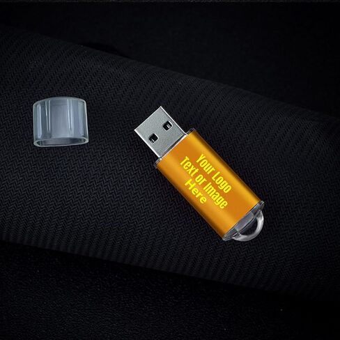 Customized Personalized USB Flash Drive Orange Commercial Promotional Gift Customized Quality USB Flash Drive with Personalized Logo (2GB*10PACK) in Kuwait