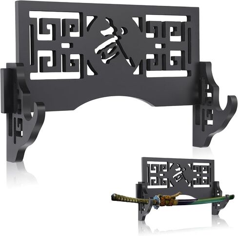 Sword Wall Mount Samurai Sword Display, 3 Tier Sword Display Wall Mount with Felt Strips Velvet for Samurai Swords and Standard Swords (武) in Saudi Arabia
