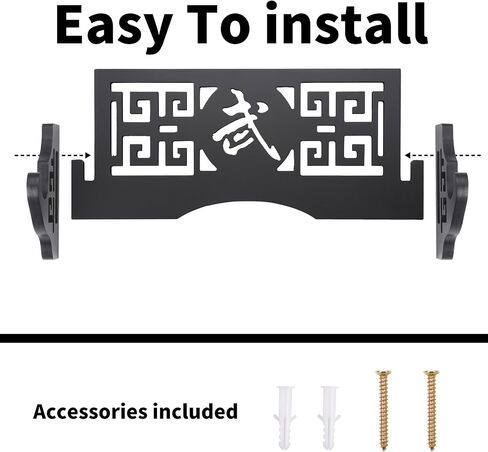 Sword Wall Mount Samurai Sword Display, 3 Tier Sword Display Wall Mount with Felt Strips Velvet for Samurai Swords and Standard Swords (武) in Saudi Arabia