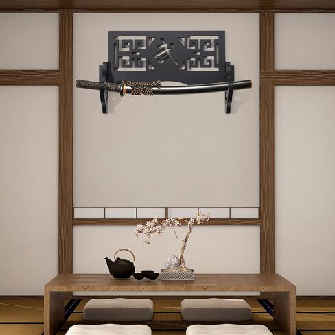 Sword Wall Mount Samurai Sword Display, 3 Tier Sword Display Wall Mount with Felt Strips Velvet for Samurai Swords and Standard Swords (武) in Saudi Arabia