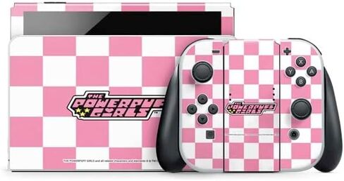 Skinit Decal Gaming Skin Compatible with Nintendo Switch OLED (2021) - Officially Licensed Cartoon Network Powerpuff Girls Bubbles Design in Saudi Arabia