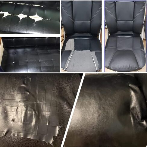 رقعة إصلاح جلدية كبيرة من LEKEONE، شريط إصلاح جلدي PU مقاس 17 × 60 بوصة، رقعة إصلاح ذاتية اللصق مقاومة للماء للأرائك والأثاث وخزائن المطبخ ومقاعد السيارة (17 * 60 بوصة، بني فاتح) in Kuwait