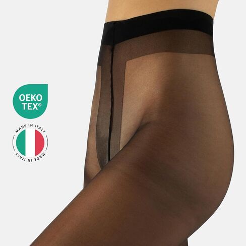 لباس ضيق نسائي من CALZITALY، نايلون شفاف، جوارب طويلة صيفية، جوارب 8DEN، طبيعي، طبيعي، S، M، L، صنع في إيطاليا in Kuwait