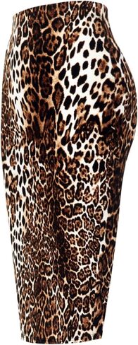 SSOULM Women's Work Office Stretchy Fitted Midi Pencil Skirt with Back Slit and Plus SizeCOCO XL in Kuwait