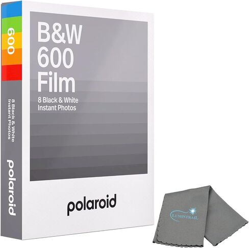 Polaroid Black & White Instant Film for 600 and i-Type Cameras Bundle with a Lumintrail Cleaning Cloth in Saudi Arabia
