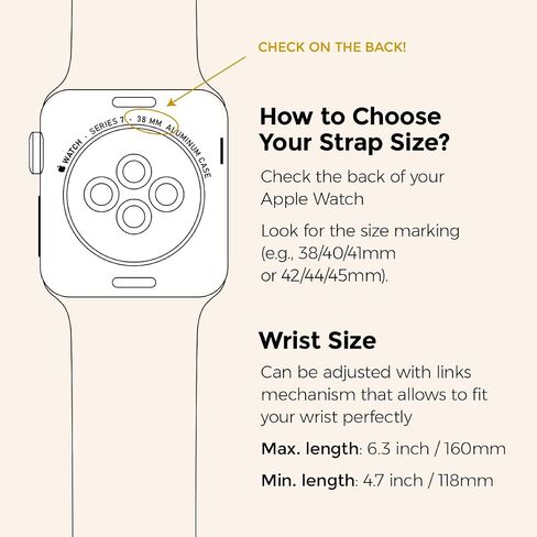 حزام Apple Watch المتوافق مع STRAP - حزام IWATCH من الفولاذ المقاوم للصدأ للنساء - السلسلة 1-10 ، SE & ULTRA (38 مم/ 40 مم/ 41 مم/ 42 مم/ 44 مم/ 45 مم/ 49 ملم) - الذهب ، الفضة - in Kuwait