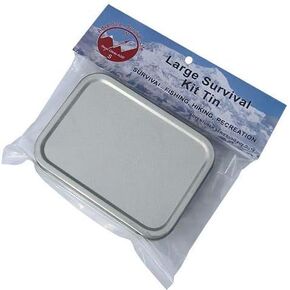 Large Survival Kit Tin Silver 2 Pack (Tins Only)