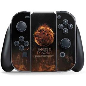 Skinit Decal Gaming Skin Compatible with Nintendo Switch (2017-2021) Joy-Con Controller - Officially Licensed HBO House of The Dragon Crown and Sigils Design