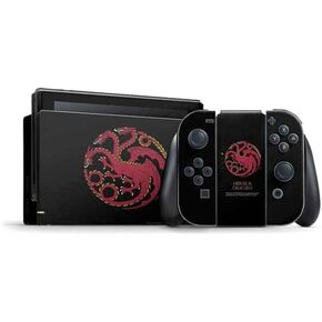 Skinit Decal Gaming Skin Compatible with Nintendo Switch Bundle - Officially Licensed HBO House of The Dragon Red Tararyen Sigil Design