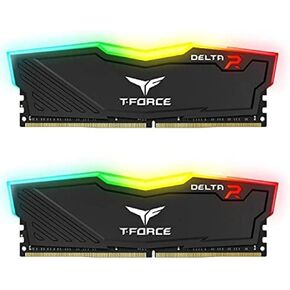 TEAMGROUP Team T-Force Delta RGB DDR4 Gaming Memory, 2 x 8 GB, 3200 Mhz, 288 Pin DIMM, Black