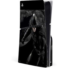Skinit Skinit Gaming Gaming Skin Accompated مع PS5 Slim Disk Console - مرخص رسميًا لتصميم Dark Knight Rises Batman Poster