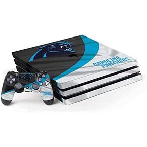 Skinit Decal Gaming Skin Compatible with PS4 Pro Console and Controller Bundle - Officially Licensed NFL Carolina Panthers Design
