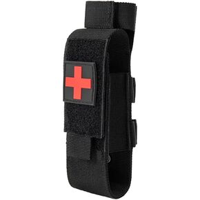Tactical Tourniquet Pouch Holder Black Molle Tourniquet Holder Portable Tactical TQ Tourniquet Case Medical Shears Pouch for Small Tool Bag Organizer