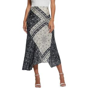 GUESS Women's Katrina Asymmetric Skirt, Sashiko Square Bandana in Kuwait