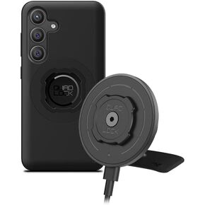 Quad Lock Adhesive Dashboard/Console Car Phone Holder Kit with MAG Wireless Charging Head V2 and MAG Phone Case for Galaxy S25 Ultra