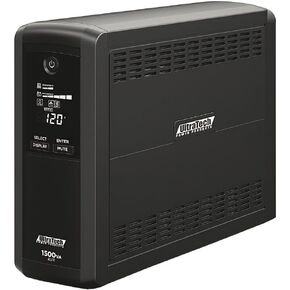 UltraTech 0E-1500V10RD Battery Backup Line-Interactive Mini-Tower UPS; 8 Outlets; 1500VA/ 900W; Automatic Voltage Regulation; HID Compliant USB Connectivity Port; LCD Display; EMI and RFI Filtration