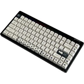 PBT Keycaps White Keycaps Cherry Profile KeyCaps 5 Sides Dye Sublimation Keycap Custom Set for 60% 65% 75% 100% Cherry Mx Switches Mechanical Keyboard