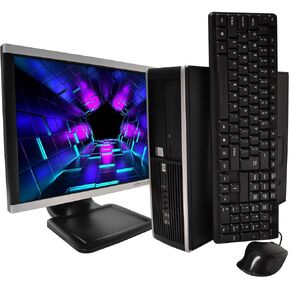 HP Elite 8100 Desktop Computer Package - Intel Core i5 3.2-GHz, 8GB RAM, 500GB Hard Drive, 19 Inch LCD, Keyboard, Mouse, DVD, WiFi, Windows 10 Professional (Renewed)