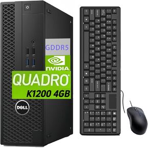Dell Precision 3420 SFF Desktop Computer PC, NVIDIA Quadro K1200 4GB, Intel Core i5-6600U 3.3GHz Up to 3.9GHz, 16GB DDR4, 512GB SSD, 1TB HDD, Keyboard&Mouse, 4K Support, DP, HDMI, Win 10 Pro(Renewed)