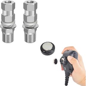 2PCS CB Antenna Stud Mount with 1PC Magnetic CB Mic Holder