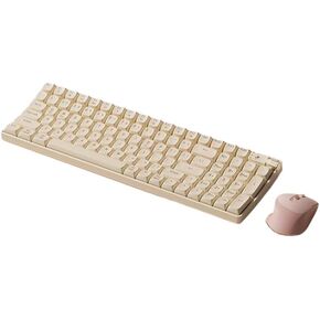 Wireless Gaming Keyboard Mouse Combo, Ergonomic Aesthetic Quiet, 100 Keys for Windows/Mac OS/Android/iOS(Black,Keyboard)