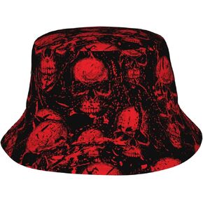 Halloween Skulls Bucket Hat Fashion Sun Cap Packable Outdoor Fisherman Hat for Women and Men Teens Beach Caps Fishing Cap