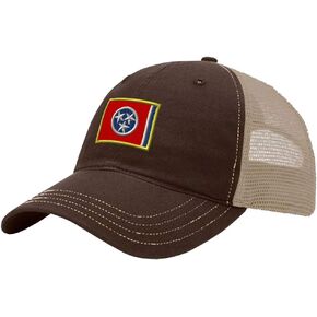 Richardson Soft Mesh Cap Hat Embroidered Tennessee State Flag Embroidery Trucker Hats for Men & Women