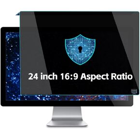 Acrylic Hanging Privacy Screen Filter for 24 Inch 16:9 Widescreen Monitor, 21.53 in X 12.59 in (547 X 320 mm), Eye Protection Blocking Blue Light and Glare Computer Monitor Privacy Filter