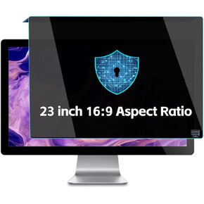 2-Pack 23 Inch Computer Privacy Screen Filter, Blocking Blue Light and Glare Screen Protector Panel, Anti-Peeping Data Security Privacy Filter, 16:9 Widescreen Desktop PC Monitor