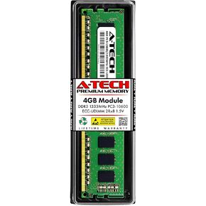 A-Tech 4GB Replacement for HP QC852AT - DDR3 1333MHz PC3-10600E ECC Unbuffered UDIMM 240-Pin 2Rx8 1.5V - Single Server Memory RAM Stick (QC852AT-ATC)