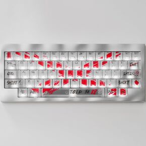 Matte Frosted Clear Keycaps Set X – 122-Key Transparent Shine Through Keycap Set, Cherry Profile, UV Printed for 60% / 70% / 80% Mechanical Keyboards with Cherry, Gateron, Kailh MX Switches