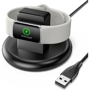 Meliya for Fitbit Charge 6/Charge 5/Luxe Charger, Upgraded Anti-Slip Charging Stand Dock with 4.4ft USB Cord for Fitbit Charge 6/5/Luxe Smartwatch