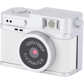 Pomya Mini Keychain Camera 1080p, Retro Digital Camera with 32GB Memory Card, LED Flash, Pocket Video Recorder for Travel (Green)