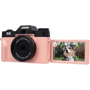 Zopsc Digital Camera for Photography, 64MP 6K Video Cam with 3.0 Inch Flip Screen, 16X Digital Zoom, Autofocus Mirrorless Camera for Photograph (Black)
