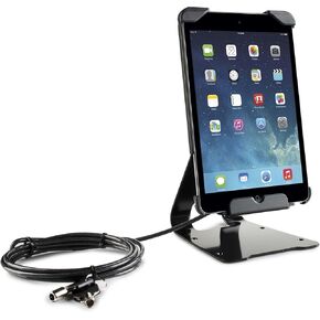iPad Mini Flip Stand - Secure Pos iPad Mini Stand ، متعدد الزوايا ، قابلة للتعديل ، حوامل - iPad Kiosk Stand - يشمل قفل كابل الأمان مع المفاتيح