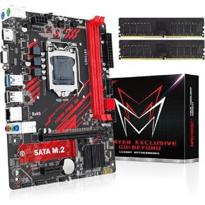 MACHINIST H81 LGA 1150 Motherboard with 2x8GB 1600MHz DDR3 RAM Memory, Intel 4th Gen for Core i3,i5,i7/Xeon E3 V2/Pentium, Micro ATX, PCIe 2.0, NGFF M.2, Gigabit LAN