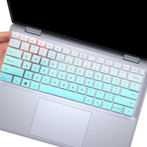 Keyboard Cover Compatible with Dell Inspiron 14 5440 7441 7440 & Inspiron 16 7640 Laptop Keyboard Protector Skin-OmbreMint