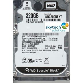 Western Digital (WD) Black 320 GB (320gb) Mobile Hard Drive: 2.5 Inch, 7200 RPM, SATA II, 16 MB Cache- 1 Year Warranty for Laptop, Mac, PC, and PS3