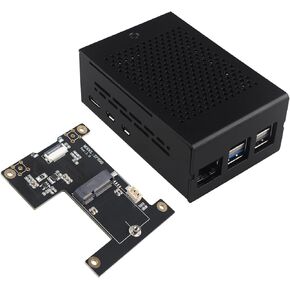 ZDE ZP590B PCIE إلى WIFI7 6 6E 5 HAT + ZC502 ALUMINIM CASE لـ Raspberry PI 5